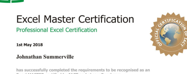 certification en Excel