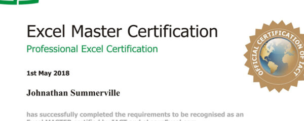 certification en Excel